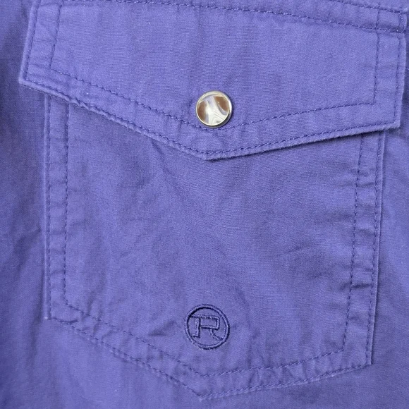 Roper Purple Pearl Snap Western Shirt Womens Small Rodeo Cowgirl Button Up - Picture 5 of 7